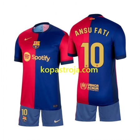 Billiga Fotbollströjor FC Barcelona Ansu Fati 10 Barn Hemma tröja 2024/25 Kortärmad